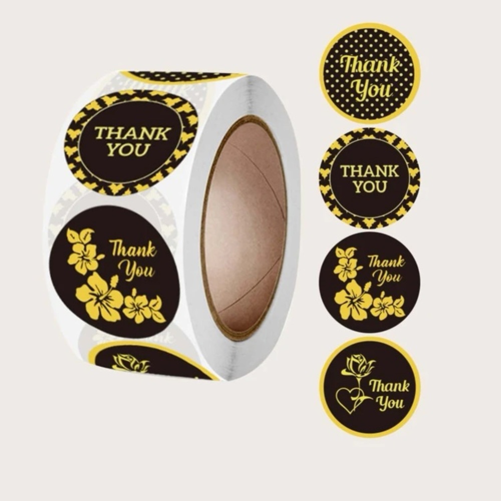 500 thank you stickers